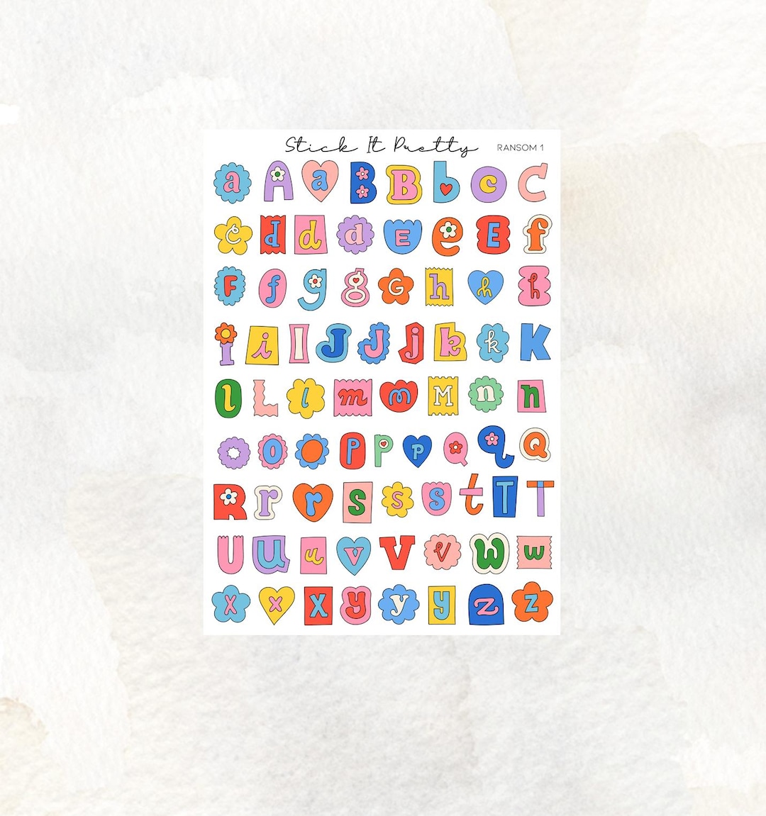 Cute Ransom Letters Decorative Planner Stickers - Etsy