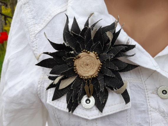 Fabric Flower Pin