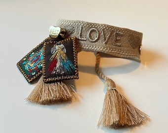 Scapular bracelet Jesus of Mercy and Virgin of Guadalupe