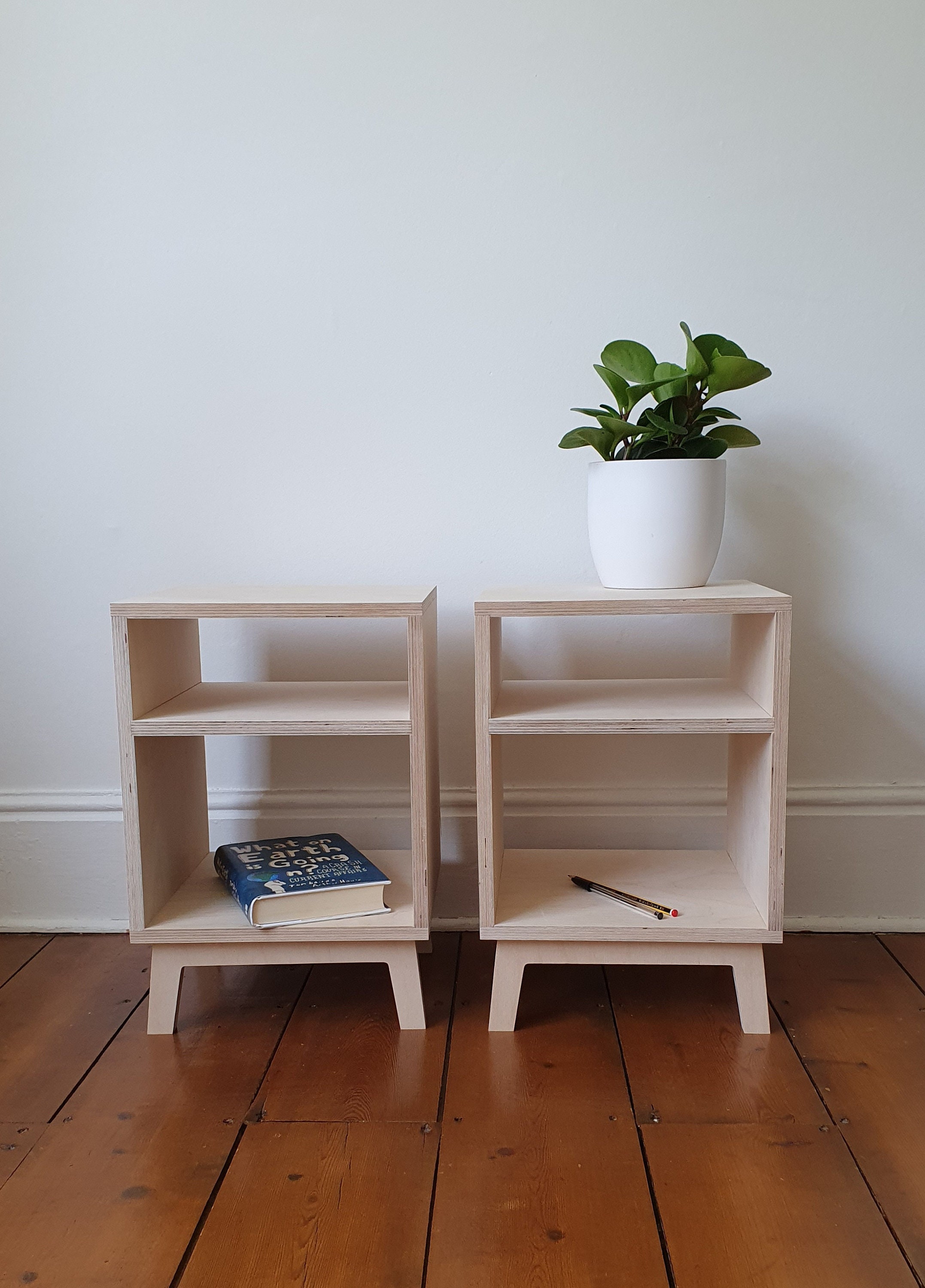 Plywood Bedside Table Etsy UK
