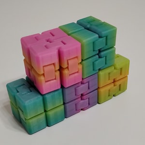 three pack glow in the dark fidget cube