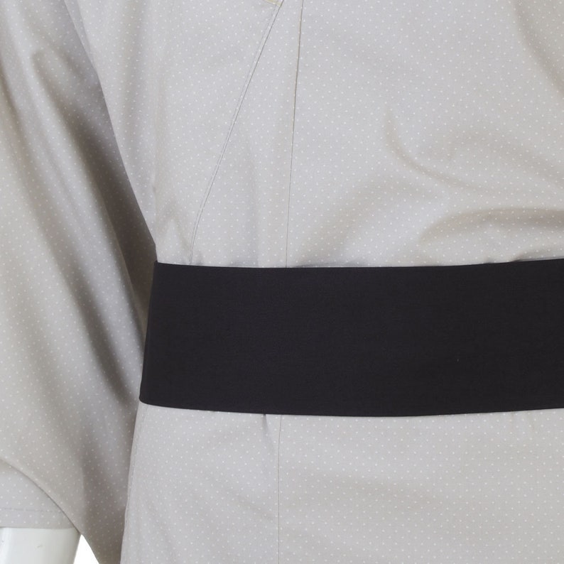 Traditional Japanese Samurai Yukata Kimono Obi Wokou Unisex for Men and Women Vegan Cotton image 7