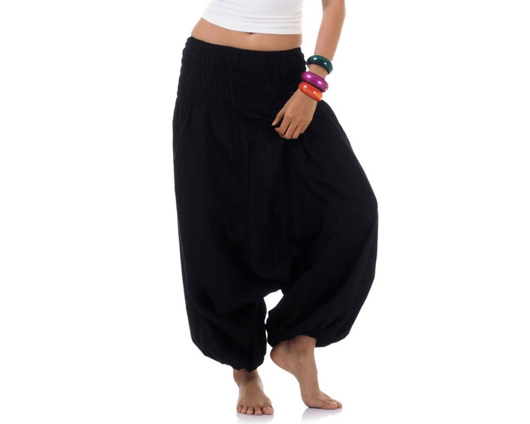 Vegan Harem Pants Aladdin Thai Pants Bloomers Sirwal Unisex for Women ...