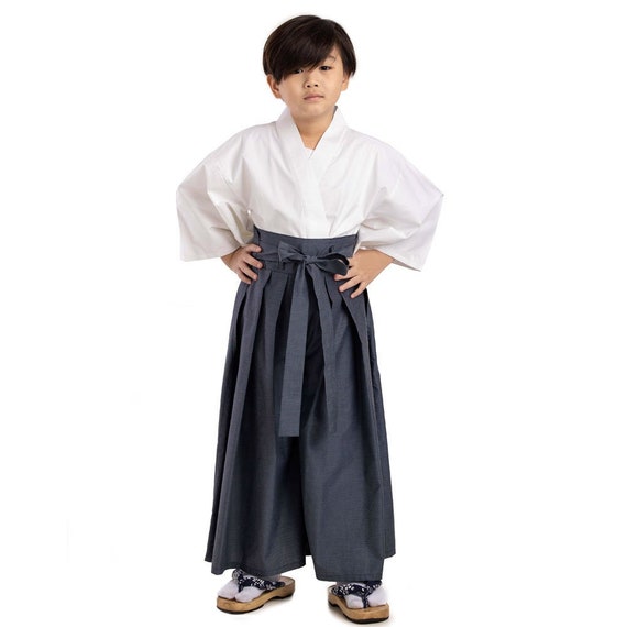 Traditional Japanese Kids Kendo Budo Samurai Yukata Kimono Set - Etsy