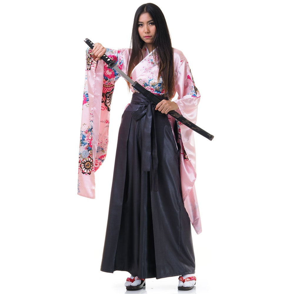 Japanese Ancient Warrior Apparels Asian Traditional Grey Yukata Robe Summer  Festival Male Clothing