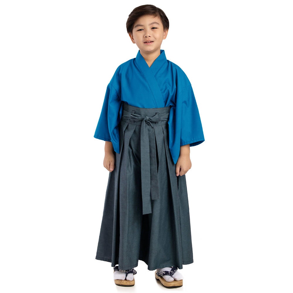 Traditional Japanese Kids Kendo Budo Samurai Yukata Kimono Set - Etsy