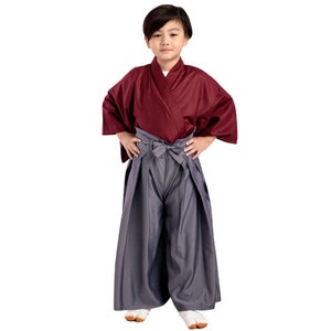 Traditional Japanese Kids Kendo Budo Samurai Yukata Kimono Set Bushido ...