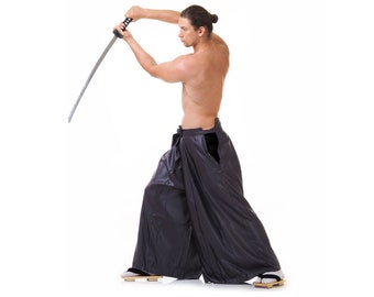 Pantalon Hakama samouraï japonais traditionnel, pantalon Kimono Budo, jupe en Satin pour hommes et femmes