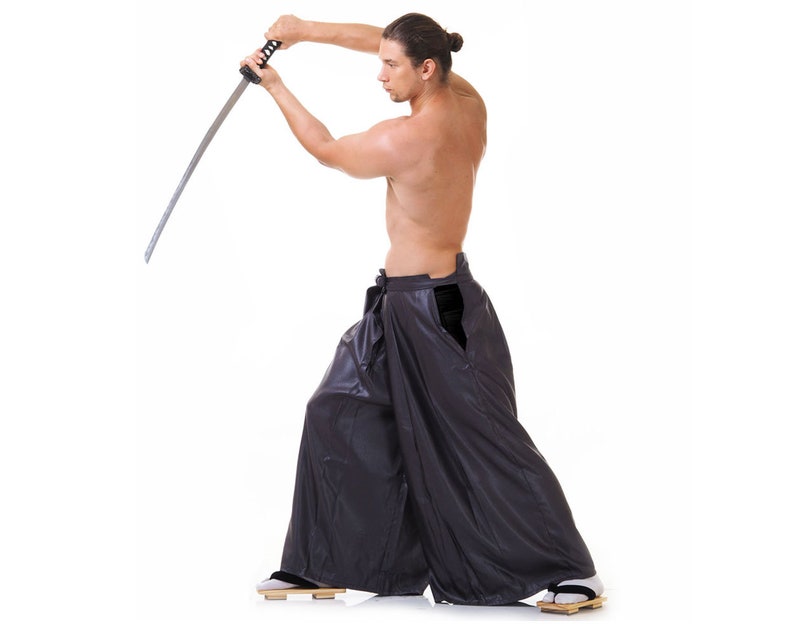 Traditional Japanese Hakama Pants Kendo Budo Samurai Kimono Style Skirt ...