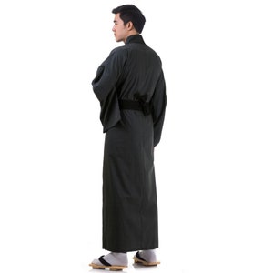 Traditional Japanese Samurai Yukata Kimono Obi Wokou Unisex for Men and Women Vegan Cotton image 2