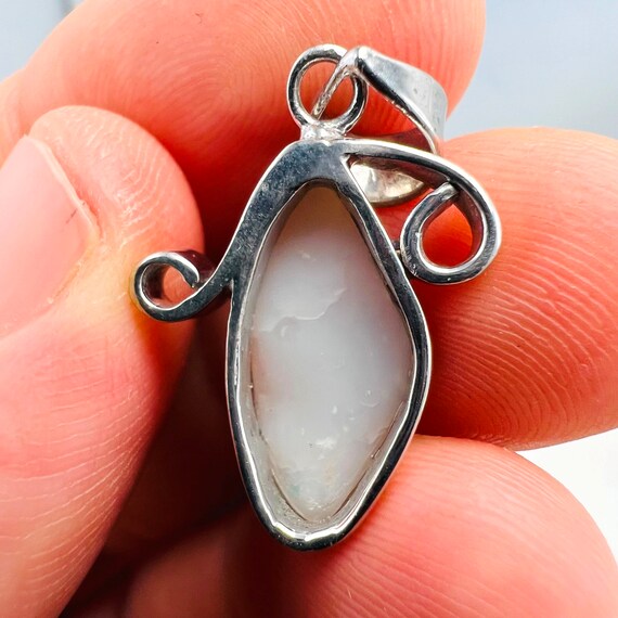 Pendentif Opale D'Australie (Lightning Ridge) - 13,50 Carats - Argent Sterling