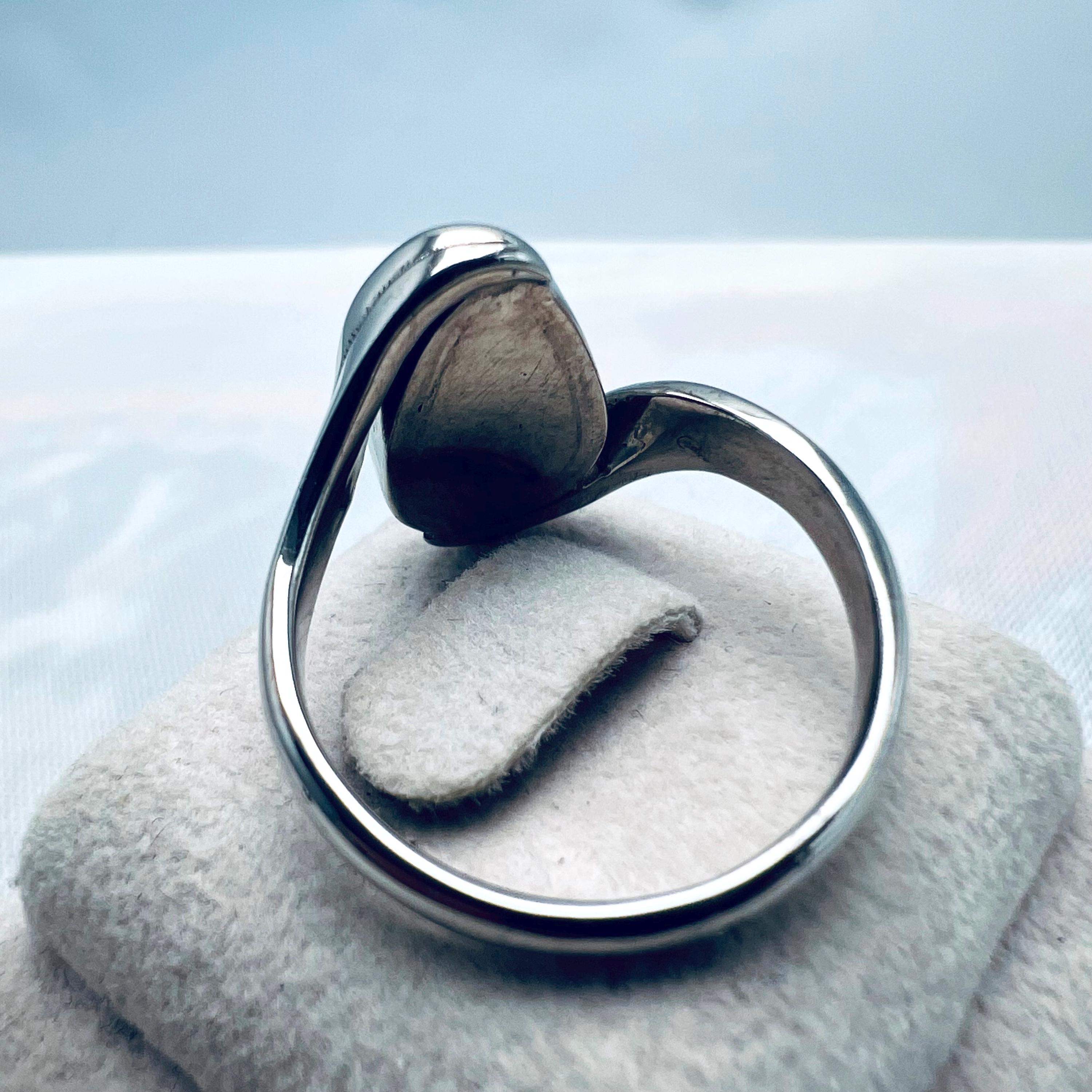 Bague En Argent 999 Avec Opale Naturelle Lightning Ridge (Australie) - Taille 57 - Neuf Avec écrin