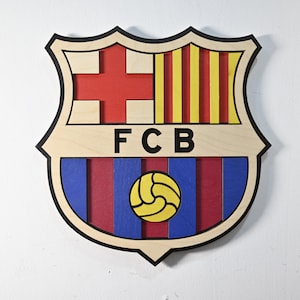 FC Barcelona Handcrafted Wooden Crest