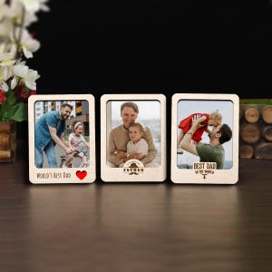 Fridge Photo Magnet, Photo Magnet Gift, Fathers Day Gift, Gift for Dad, Photo Frame Magnet, Fathers Day, Custom Magnet, Magnet, Set of 3