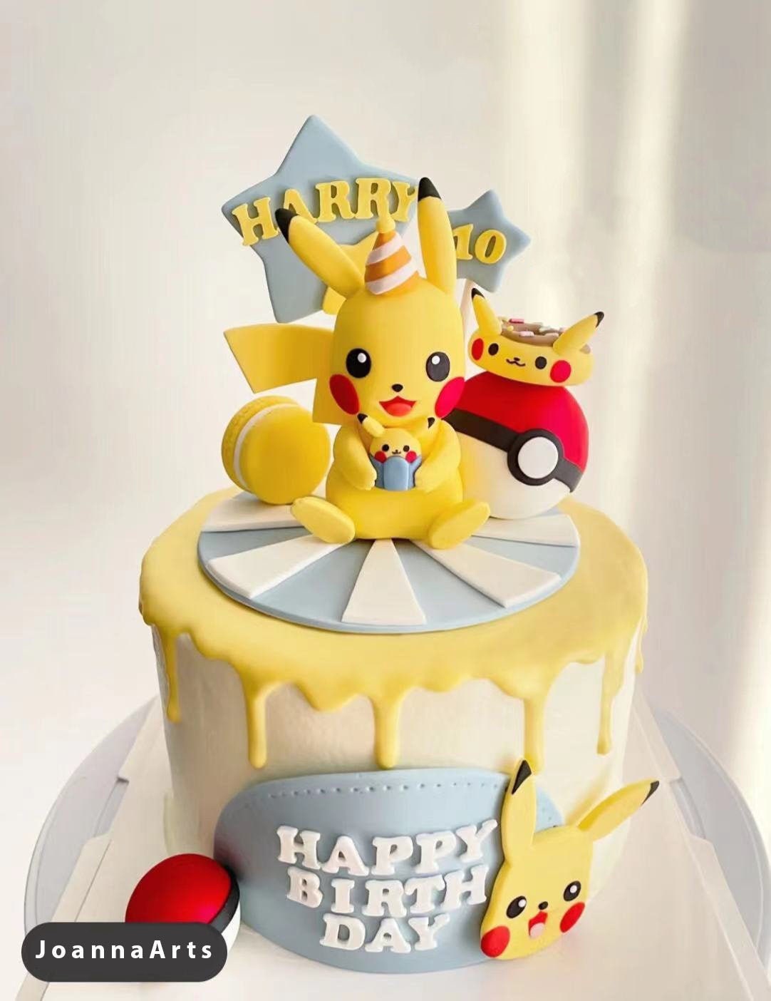 Topper torta di compleanno Pikachu / Topper torta di compleanno / Topper  torta Pokemon
