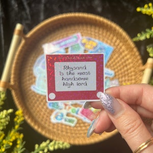 ACOTAR Stickers | A Court Of Thorns and Roses | Sarah J Maas | Bookish Sticker | Kindle Stickers | Feyre Archeron | Rhysand | Feysand