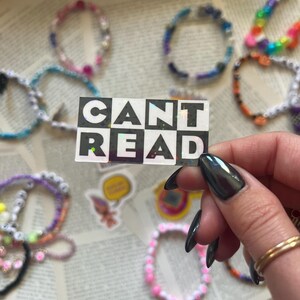 Cant Read | Cartoon Network | Funny Parody Kindle Sticker | Bookish Stickers | Millennial Sitckers | Bookish Merch