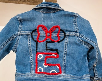 Monogram Magical Denim Jacket— Hand Embroidered Jean Jacket- Disney Inspired