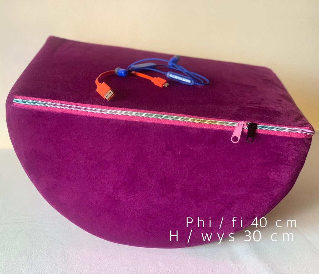 A Pouf Hassock Footstool Ottoman in the Shape of a Half of a Etsy