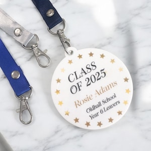 Class of 2025 Personalised Leavers Medal | School Leavers Gift | Nursery Keepsake | Year 6 Graduation | Acrylic or Wood PTA End of Year Gift