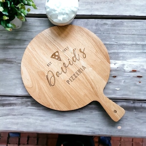 Engraved Pizza Board, Personalised Gift, Dad&#39;s, Men&#39;s, Gift Ideas For Him, Wood Engraved Board, Couples Gift, Pizza Date Night, Engagement