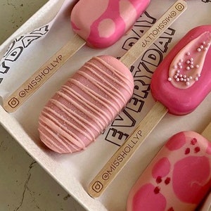 Cake Pop Wooden Sticks, Personalised Lolly Stick, Custom Laser Engraved Wood, Cakesicle Lollipop Stick, Cake Decor, Lollie Sticks