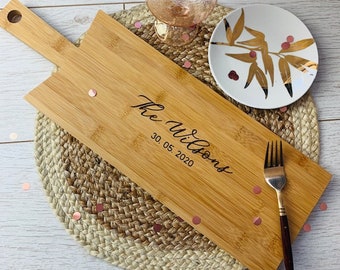Couples Presents, Engraved Personalised Chopping Board, Cheese Board Bamboo Wood, Luxury Present Ideas, Cheeseboard Gift, Family, Wedding