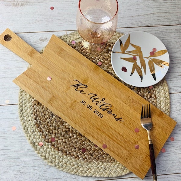 Couples Presents, Engraved Personalised Chopping Board, Cheese Board Bamboo Wood, Luxury Present Ideas, Cheeseboard Gift, Family, Wedding