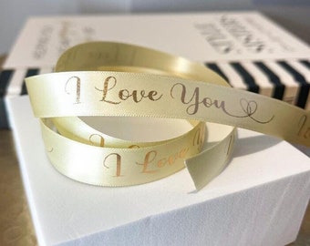 I Love You Ribbon, Anniversary, Birthday Gift Decoration, Girlfriend, Boyfriend, Wife, Husband, Luxury Gift Wrapping, Present Ribbon