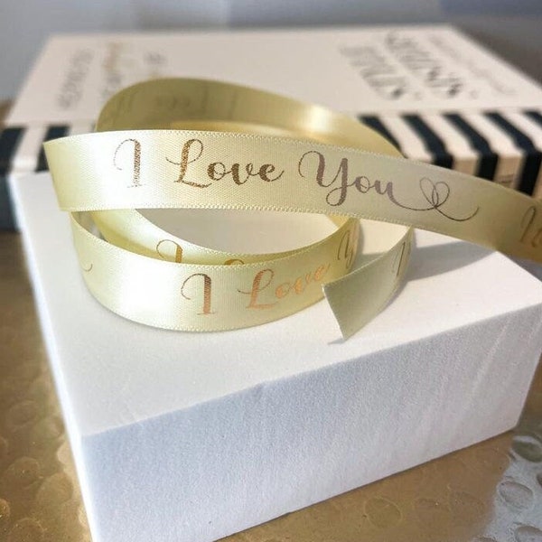 I Love You Ribbon, Anniversary, Birthday Gift Decoration, Girlfriend, Boyfriend, Wife, Husband, Luxury Gift Wrapping, Present Ribbon