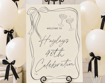 Welcome Birthday, Personalised Foamex Board Print | 3Mm Rigid Pvc | Kids Adult Celebration, UK Made