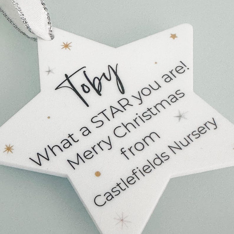 Nursery, School Bauble Package, Children's Personalised Christmas Star