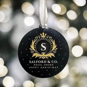 Corporate Christmas Baubles: Custom Business Logos - Bulk Team Gifts