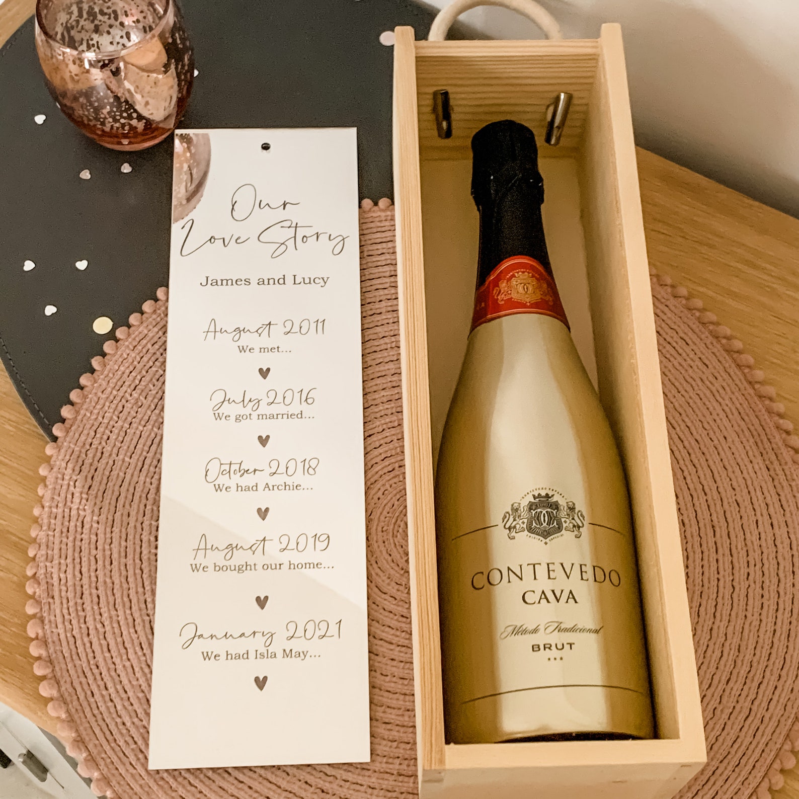 Qiilu Boîte à Bouteille De Vin Boîte à Vin Rouge En Bois évider La Boîte-cadeau De Vin De Barre