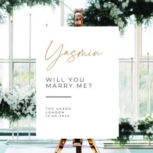 Will you marry me personalised sign, marriage proposal, wedding proposal, marry me banner, printable, digital download, poster, foam board
