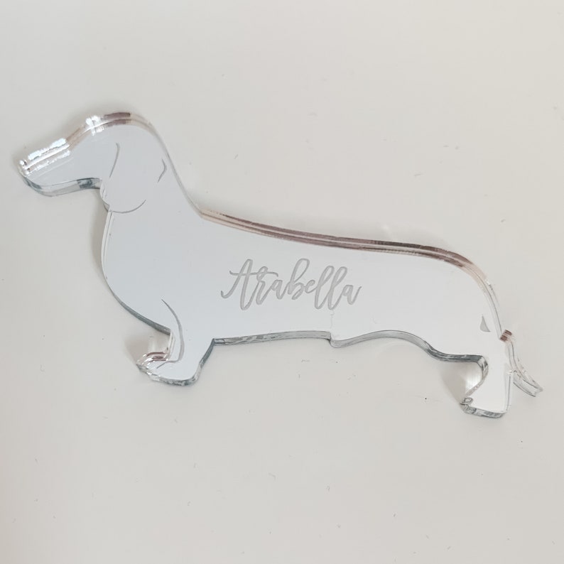 Sausage Dog Place Names Dachshund Name Places Name Tags Dogs Personalised Dog Place Cards Dog Keepsake Engraved Dog Party Name Places