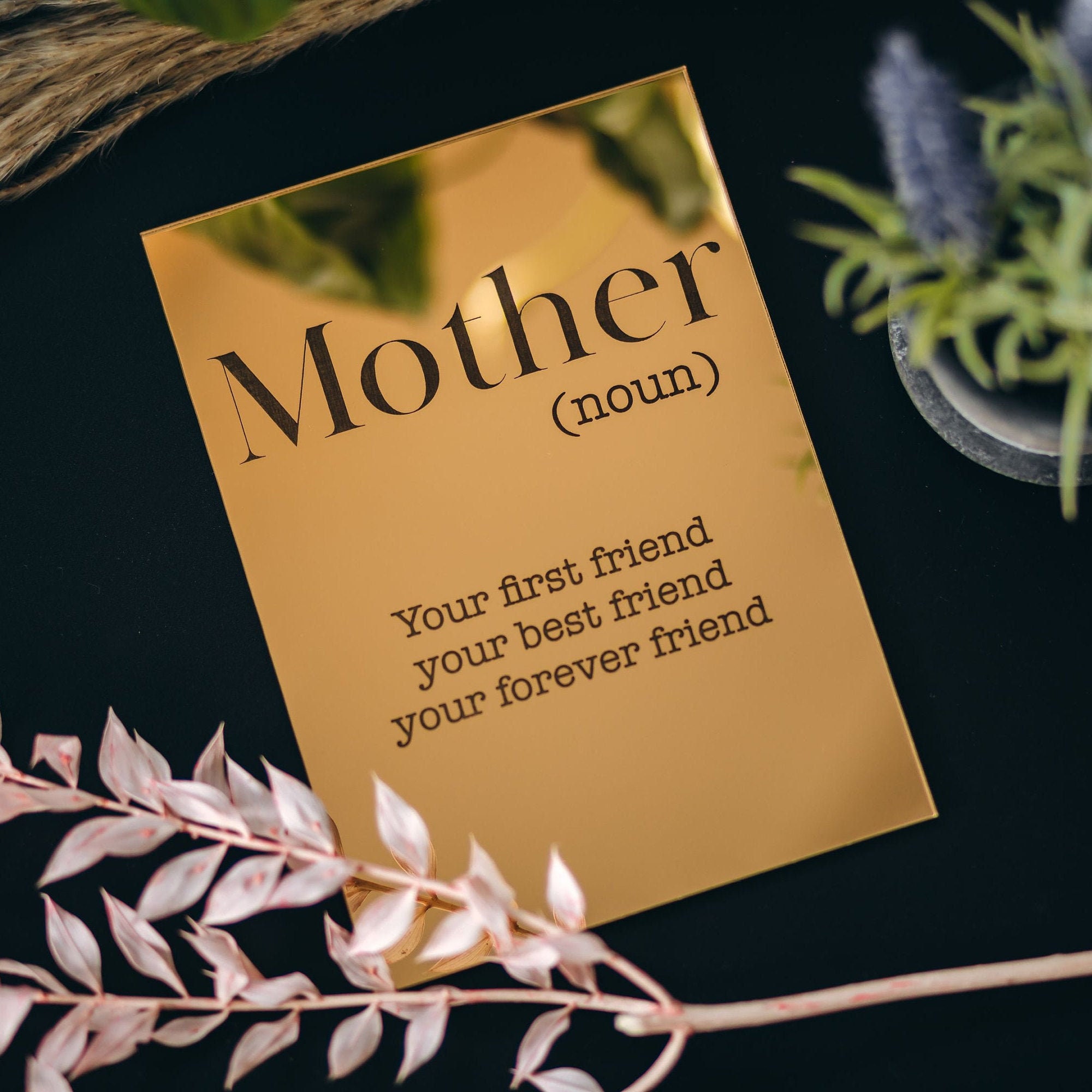 Engraved Mother Noun Greetings Card Birthday Card Luxury Etsy UK