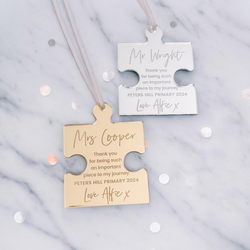 Teacher Thank You Keepsake Gift, Personalised Bauble, Engraved Tree Decoration, Teacher's Gifts, Teachers Present Ideas, Best Teacher Gift image 1