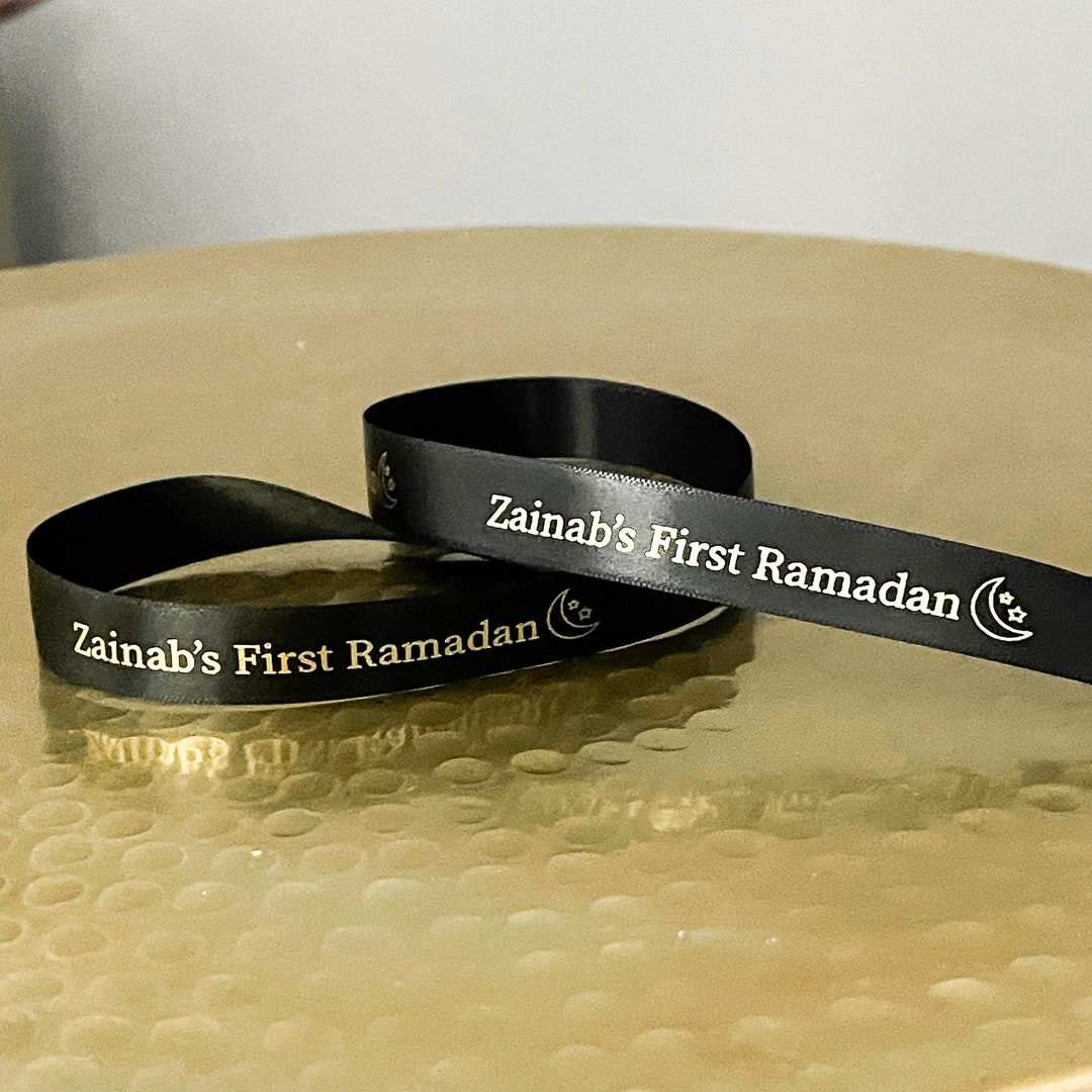 First Ramadan Personalised Ribbon, 1st Ramadhan, Baby Gift Decoration ...
