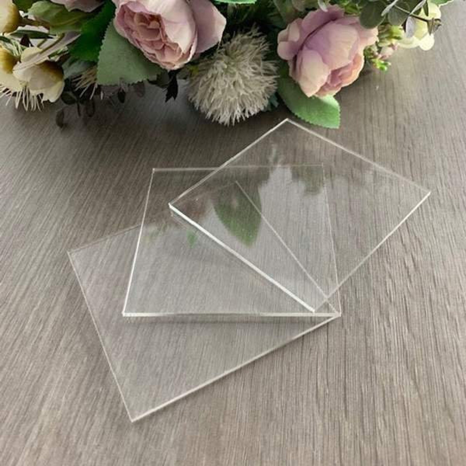 Clear Acrylic Square Blank Piece 3mm Acrylic Blank Acrylic Etsy UK