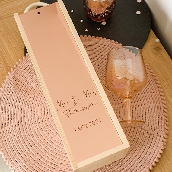 Personalised Wine Gift Personalised Champagne Box Bespoke | Etsy UK