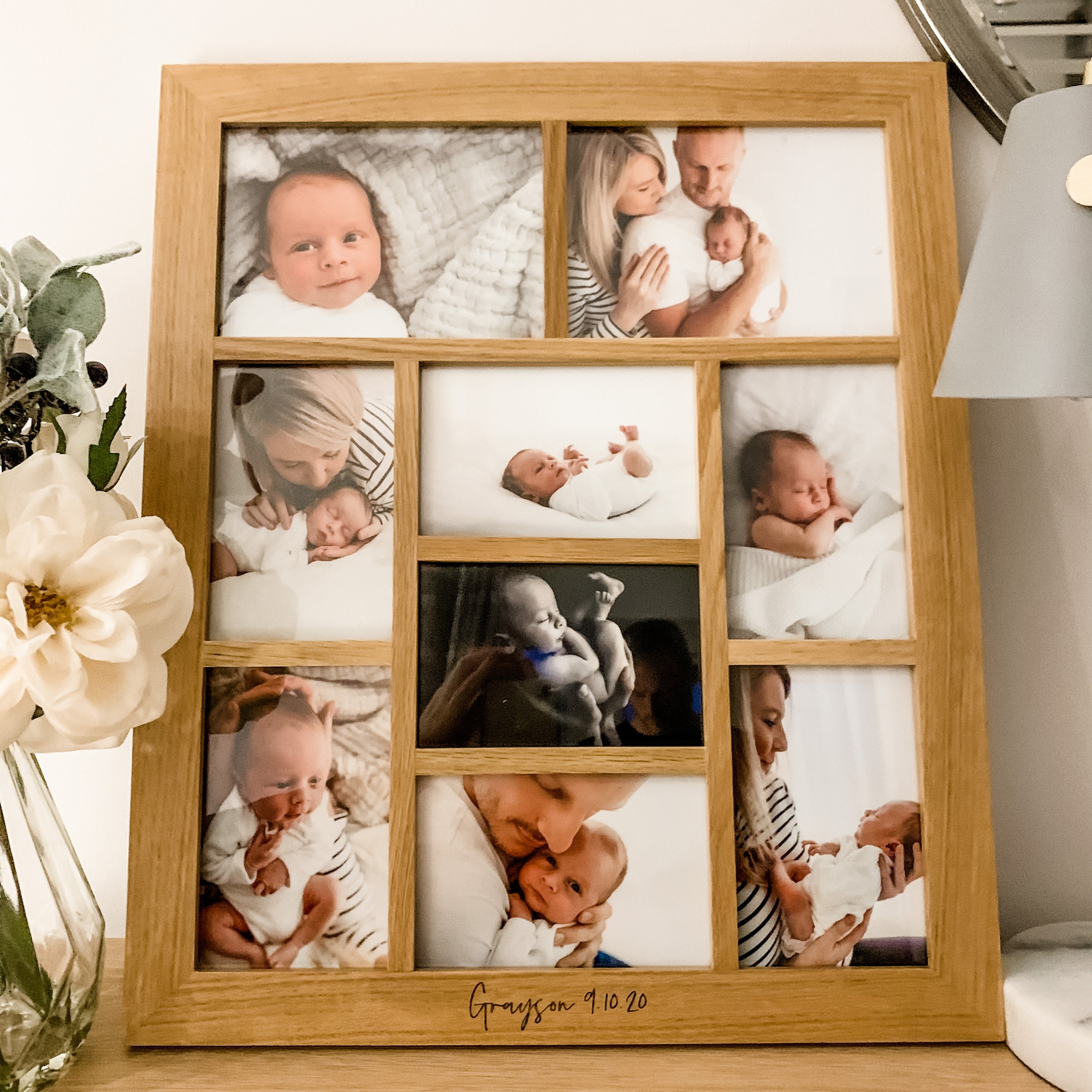 Engraved Wood Multi Frame Personalised Aperture Photo Frame Etsy UK