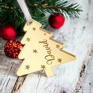 Luxury Christmas Table Place Cards - Personalised Acrylic Party Names