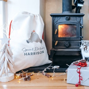 Boys & Girls Named Santa Sacks, Christmas Stockings, Personalised Sacks, Luxury Stocking, Heavyweight, Christmas Eve Box, First Xmas Gift