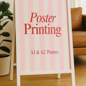 Custom Poster Print, Personalised Matt Signage - 200Gsm Paper | A1 A2 | Event Business Wedding image 4
