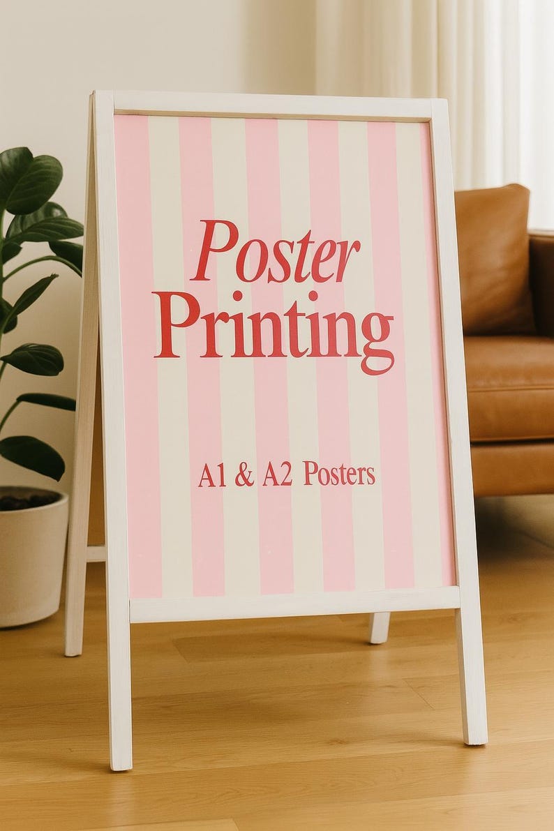 Custom Poster Print, Personalised Matt Signage - 200Gsm Paper | A1 A2 | Event Business Wedding image 4