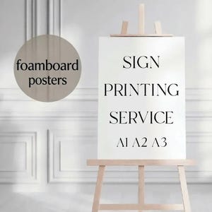 Event Sign, Personalised Foamboard Poster | Weddings, Birthdays, Business Displays | Full-Colour