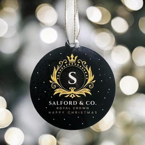 Corporate Christmas Baubles: Custom Business Logos - Bulk Team Gifts