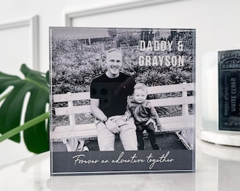 Daddy Personalised Photo Gift, Gifts For Daddy, Freestanding Family Print, Keepsake, Paperweight, Photo Block, Dad Sentimental Birthday