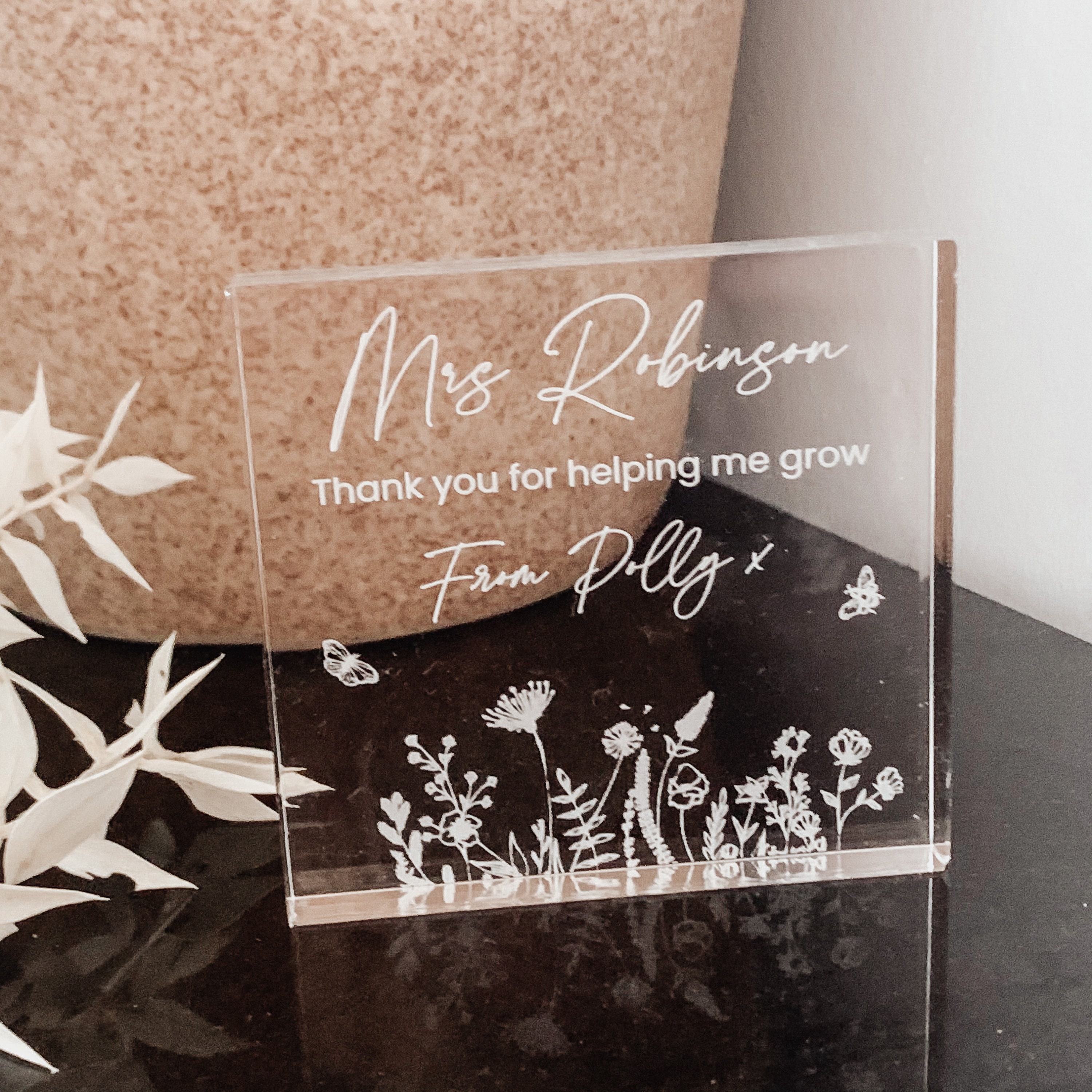 Teacher Paperweight, Engraved Acrylic Block, Thank You Teacher's …